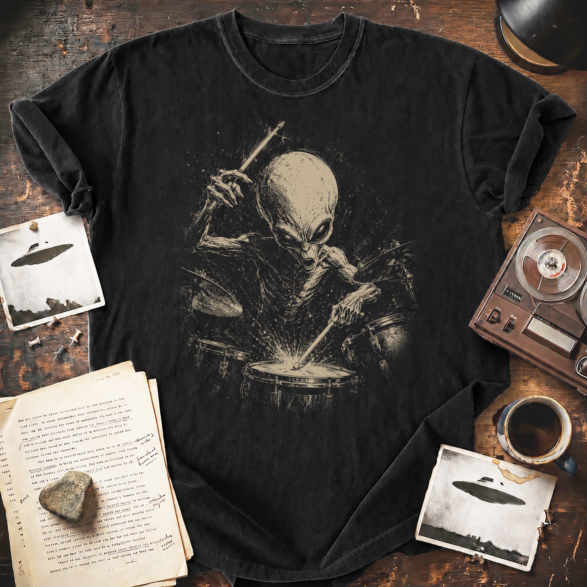 Alien Drummer T-shirt