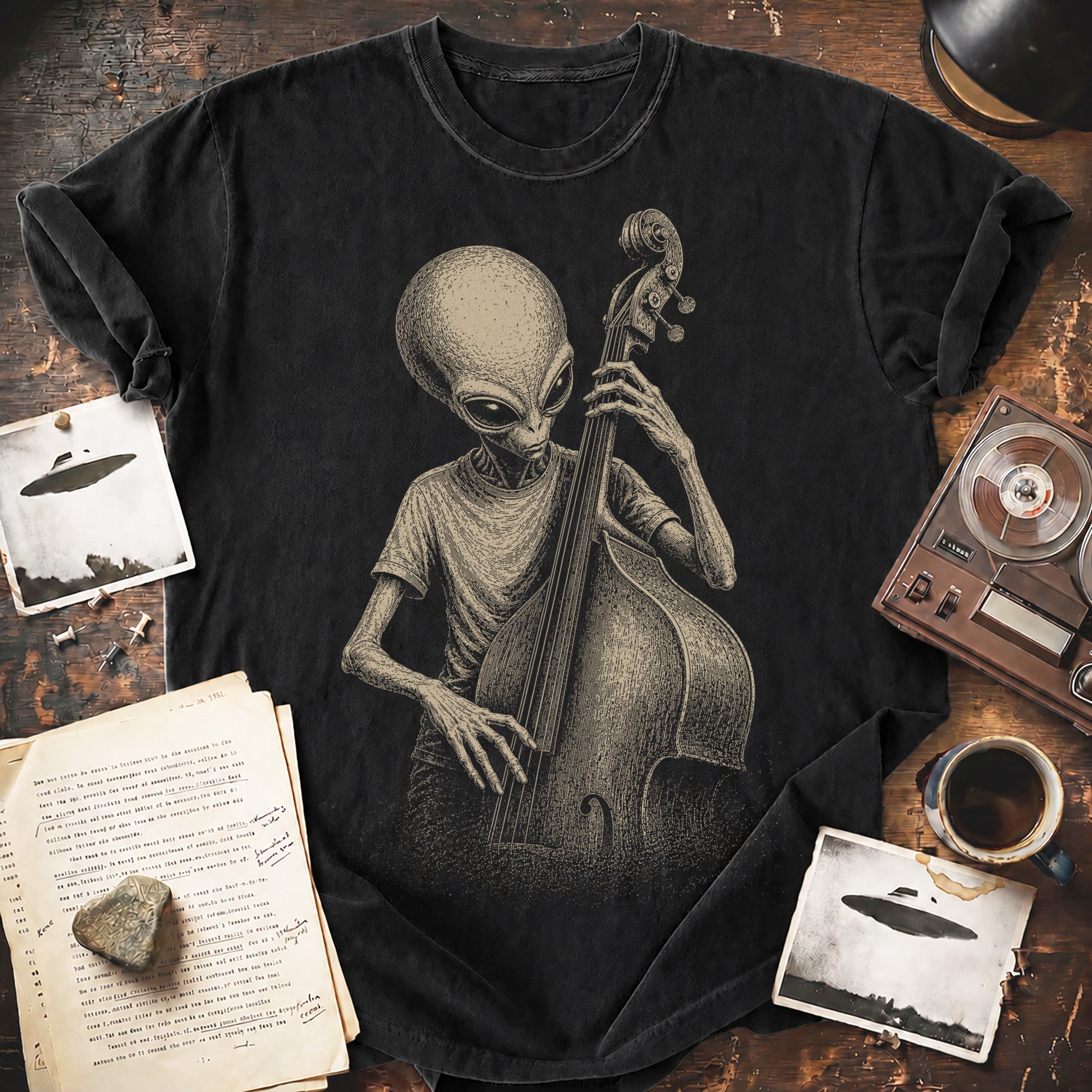 Alien Standup Bass T-shirt