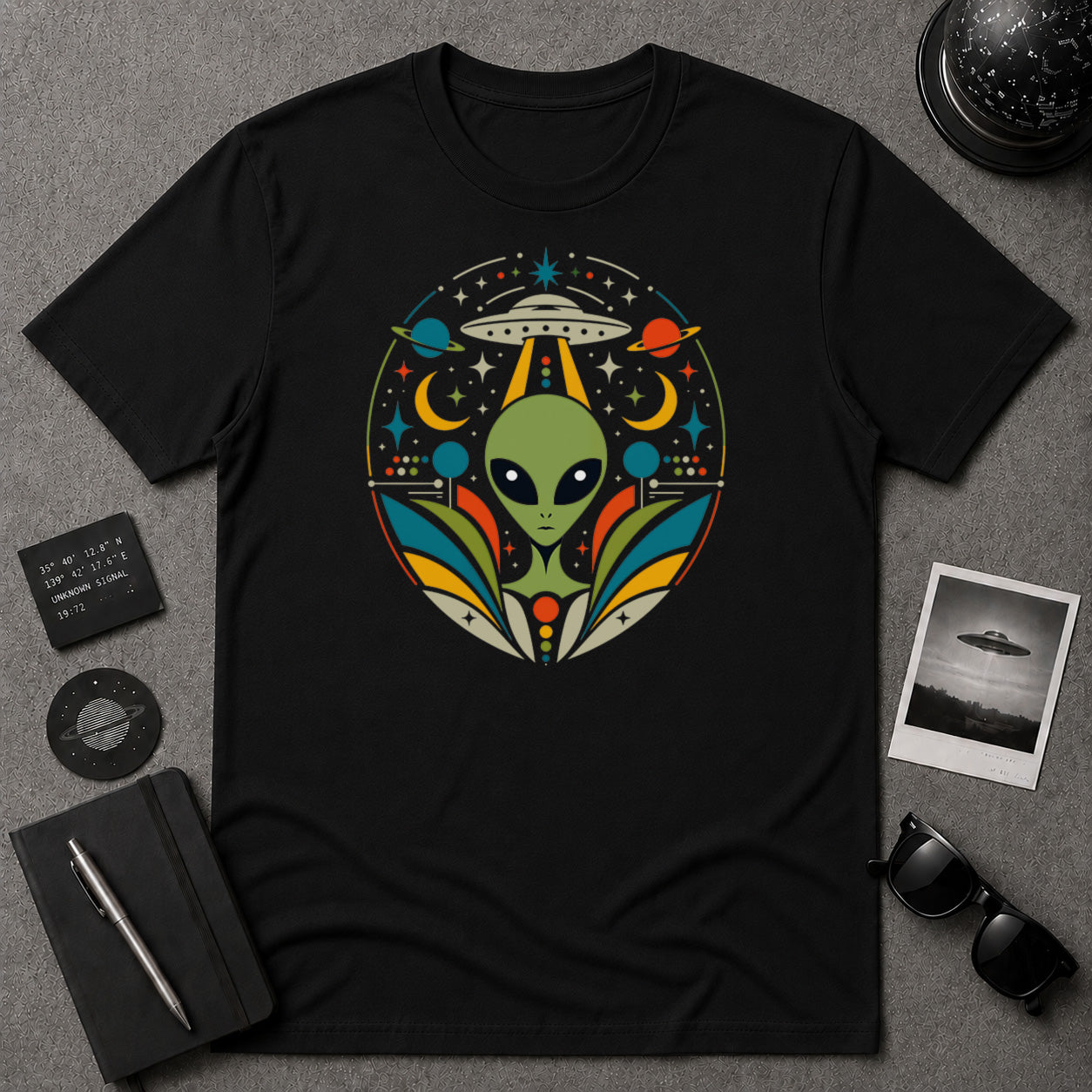 Alien Abduction Mandala T-shirt