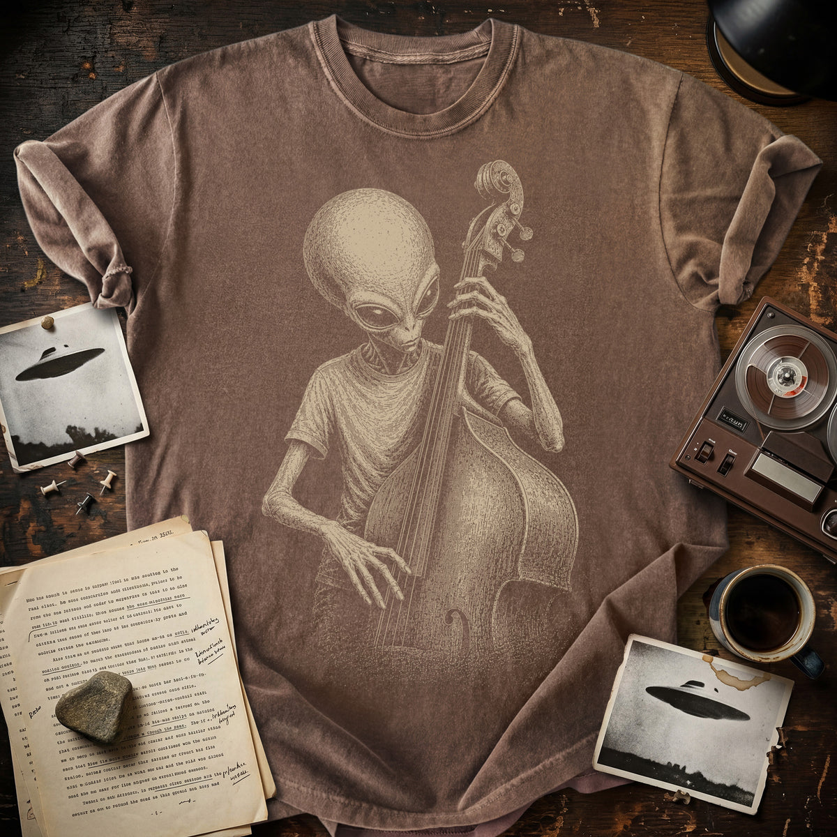 Alien Standup Bass T-shirt