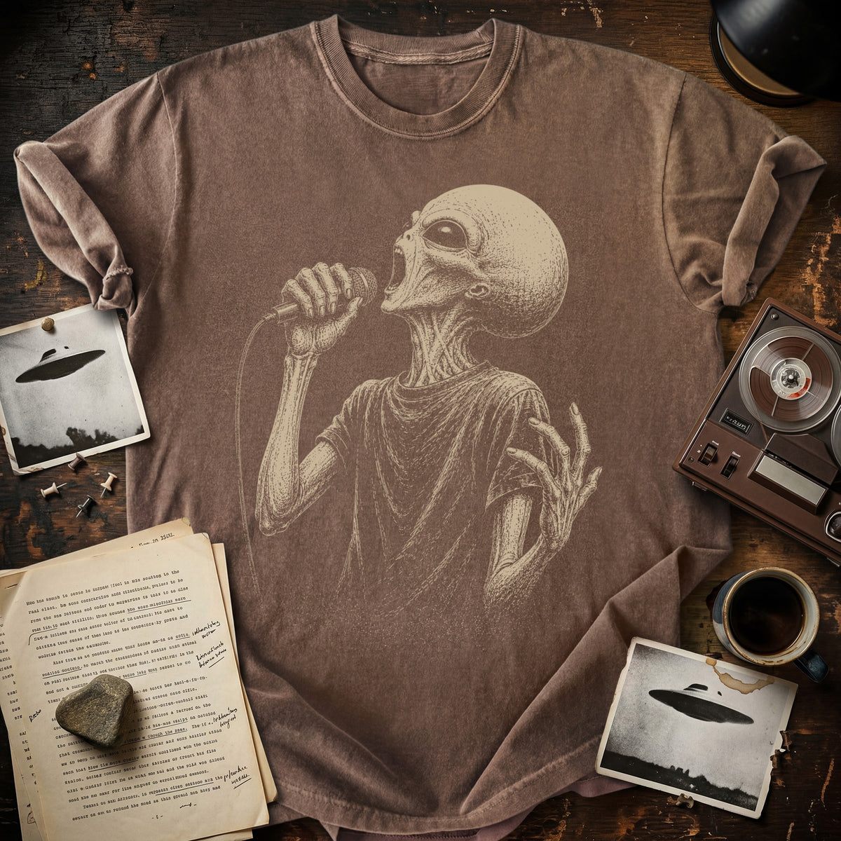 Alien Rock Singer T-Shirt