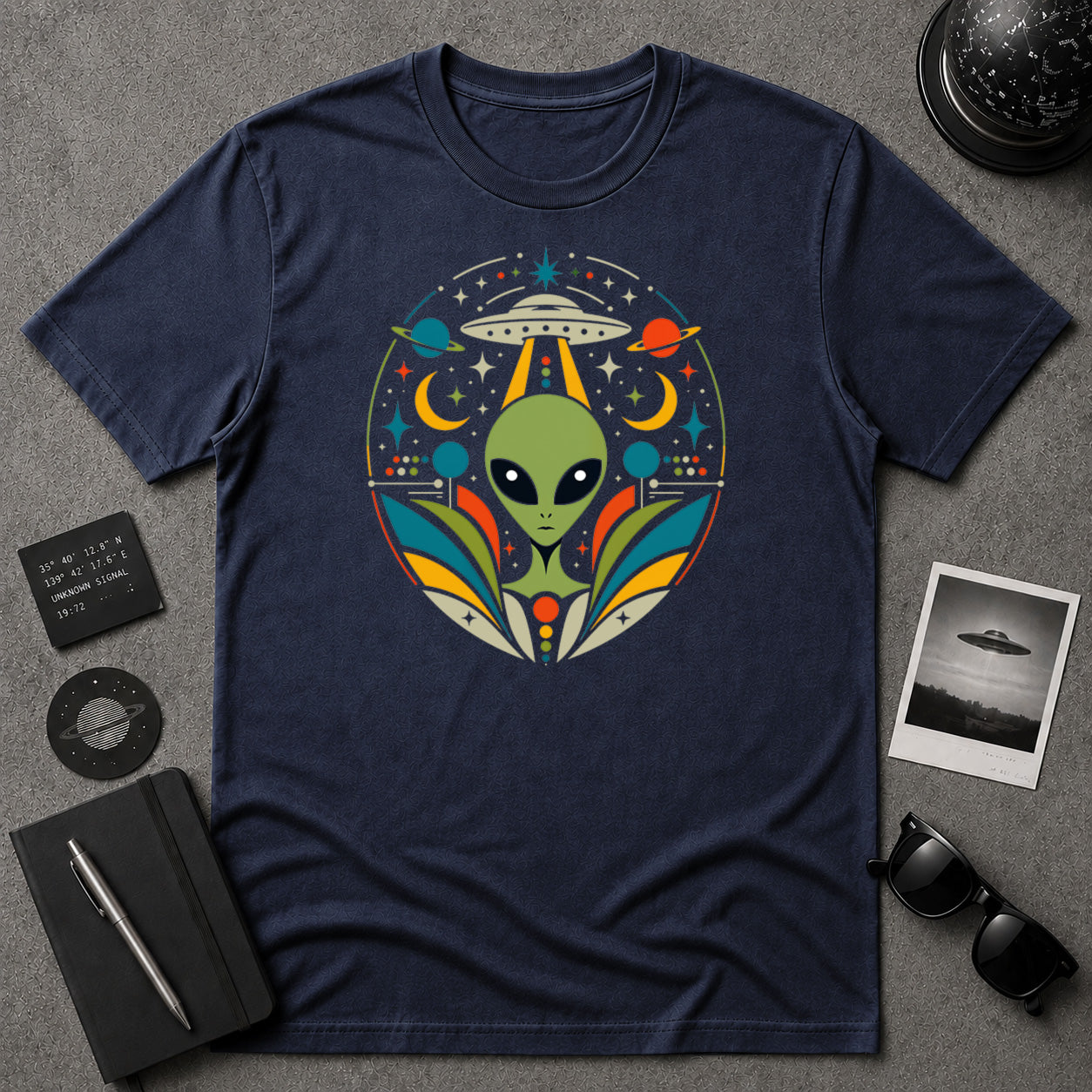 Alien Abduction Mandala T-shirt