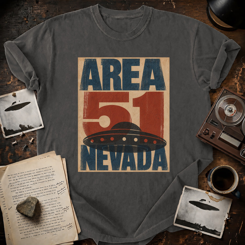 Area 51 Wood Block Print T-shirt