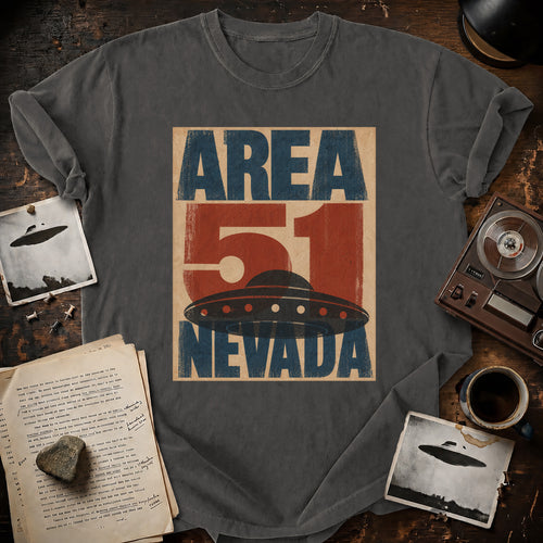 Area 51 Wood Block Print T-shirt