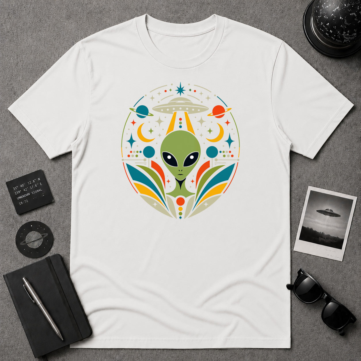 Alien Abduction Mandala T-shirt